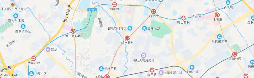 上海四平路曲阳路_公交站地图_上海公交_妙搜公交查询2025