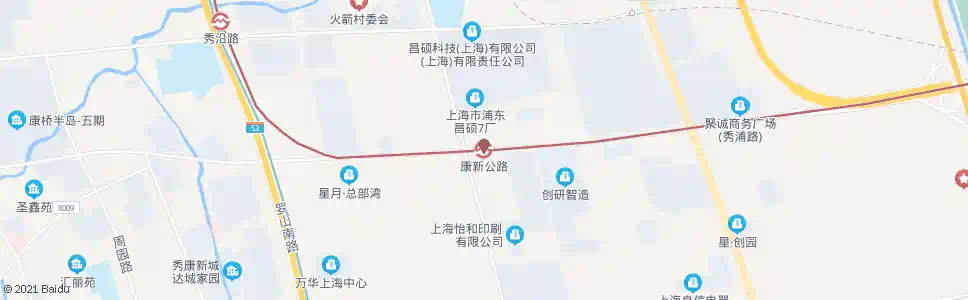 上海康新公路站_公交站地图_上海公交_妙搜公交查询2025