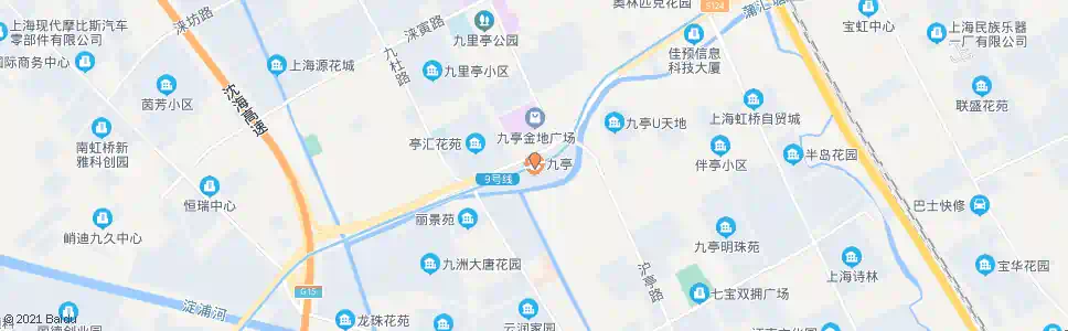 上海九亭站_公交站地图_上海公交_妙搜公交查询2025