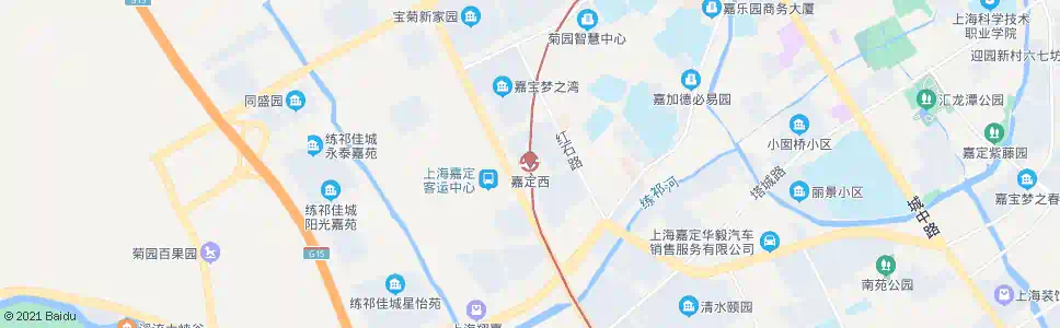 上海嘉定西站_公交站地图_上海公交_妙搜公交查询2025