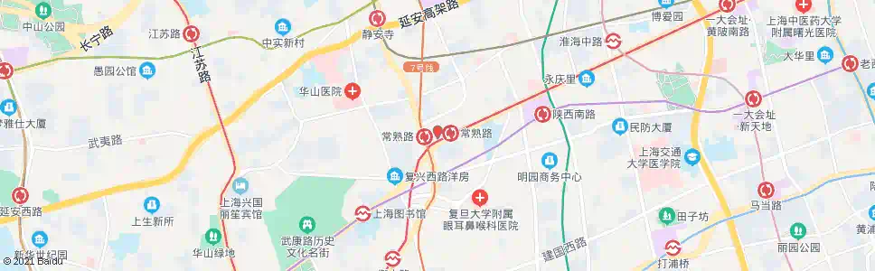 上海常熟路站_公交站地图_上海公交_妙搜公交查询2025