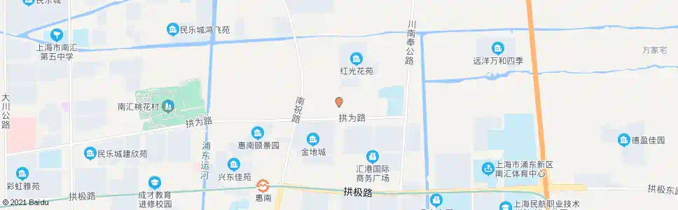 上海靖海路塘红路_公交站地图_上海公交_妙搜公交查询2025