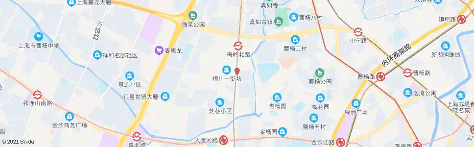 上海大渡河路梅川路_公交站地图_上海公交_妙搜公交查询2025