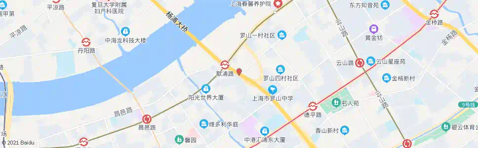 上海罗山路浦东大道_公交站地图_上海公交_妙搜公交查询2025