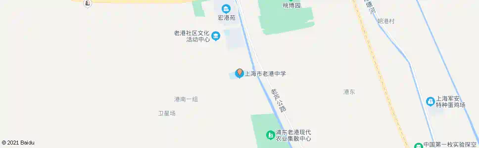 上海老港中学_公交站地图_上海公交_妙搜公交查询2025