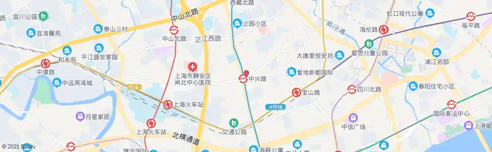 上海中兴路西藏北路_公交站地图_上海公交_妙搜公交查询2025