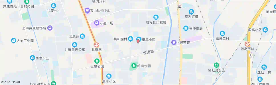 上海彭浦新村(景凤路)_公交站地图_上海公交_妙搜公交查询2025