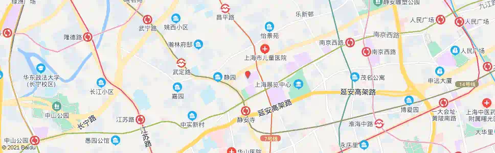 上海愚园路胶州路_公交站地图_上海公交_妙搜公交查询2025