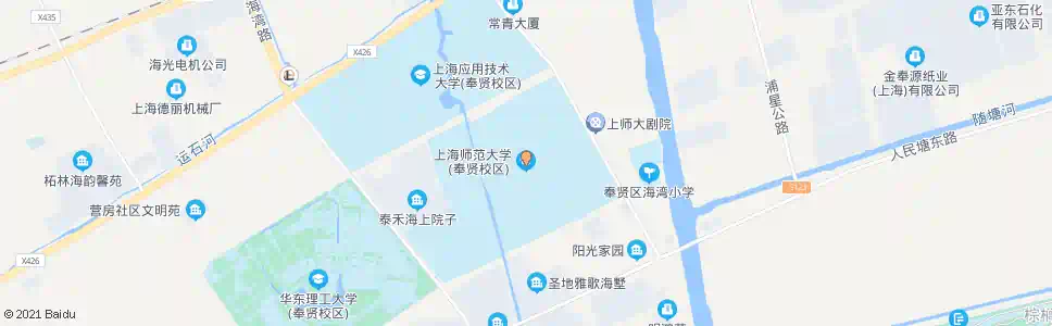 上海上海师大奉贤校区_公交站地图_上海公交_妙搜公交查询2025