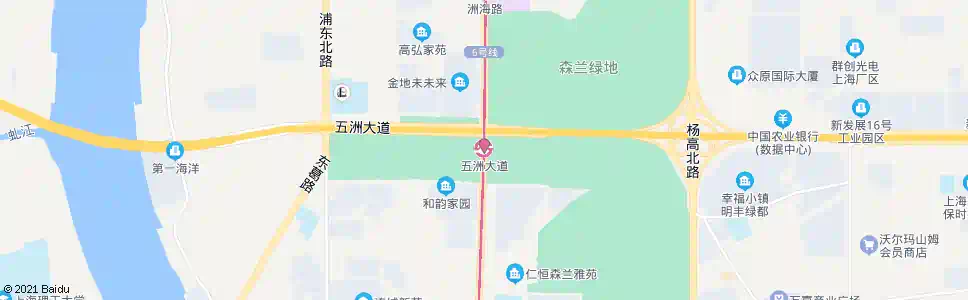 上海五洲大道站_公交站地图_上海公交_妙搜公交查询2025