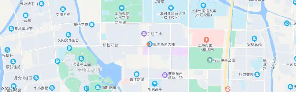上海新松江路江学路_公交站地图_上海公交_妙搜公交查询2025