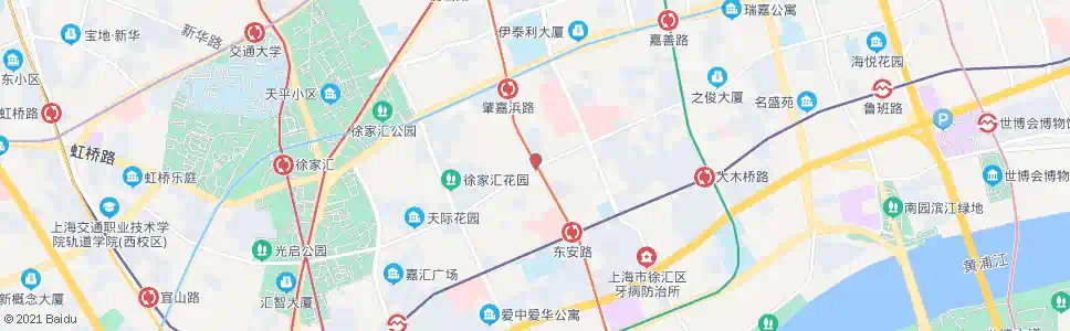 上海东安路斜土路(临时站)_公交站地图_上海公交_妙搜公交查询2025
