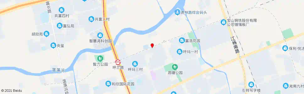 上海呼兰路通河路_公交站地图_上海公交_妙搜公交查询2025