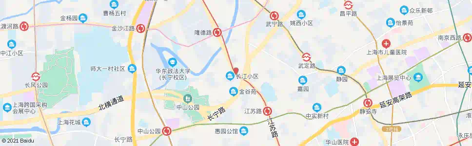 上海江苏北路长宁路_公交站地图_上海公交_妙搜公交查询2025