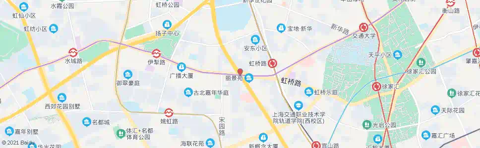 上海中山西路虹桥路_公交站地图_上海公交_妙搜公交查询2025