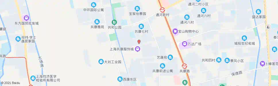 上海共康八村_公交站地图_上海公交_妙搜公交查询2025