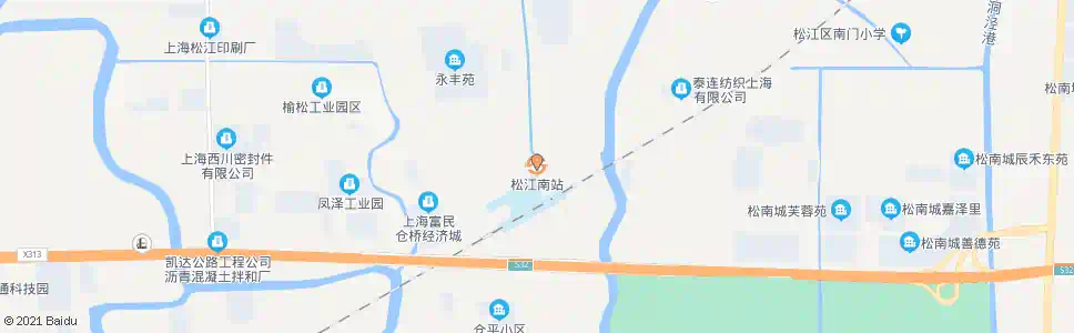 上海松江南站(上客站)_公交站地图_上海公交_妙搜公交查询2025