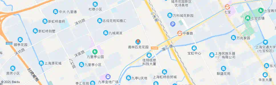 上海奥林匹克花园_公交站地图_上海公交_妙搜公交查询2025