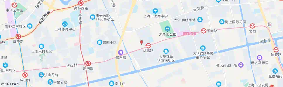 上海华鹏路成山路_公交站地图_上海公交_妙搜公交查询2025