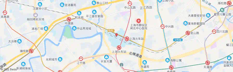 上海上海火车站(恒丰路长安路下客站)_公交站地图_上海公交_妙搜公交查询2025