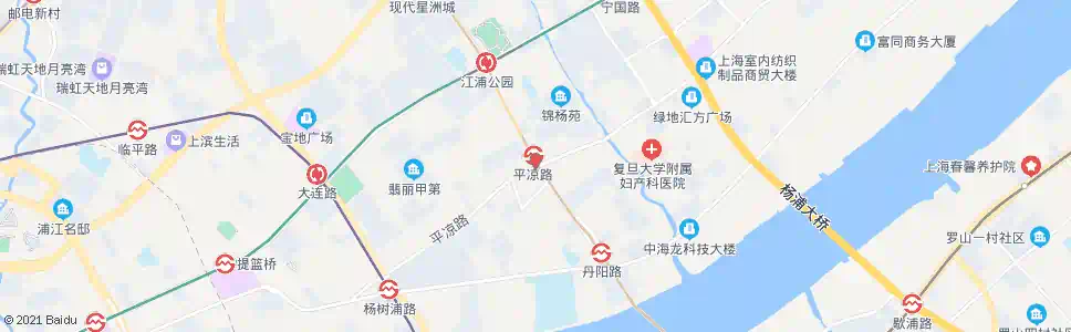 上海江浦路平凉路_公交站地图_上海公交_妙搜公交查询2025