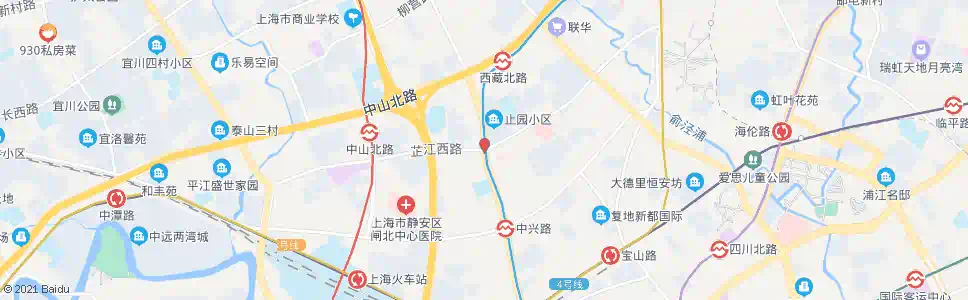 上海西藏北路芷江西路_公交站地图_上海公交_妙搜公交查询2025