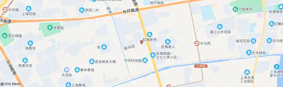 上海虹梅南路春申路_公交站地图_上海公交_妙搜公交查询2025