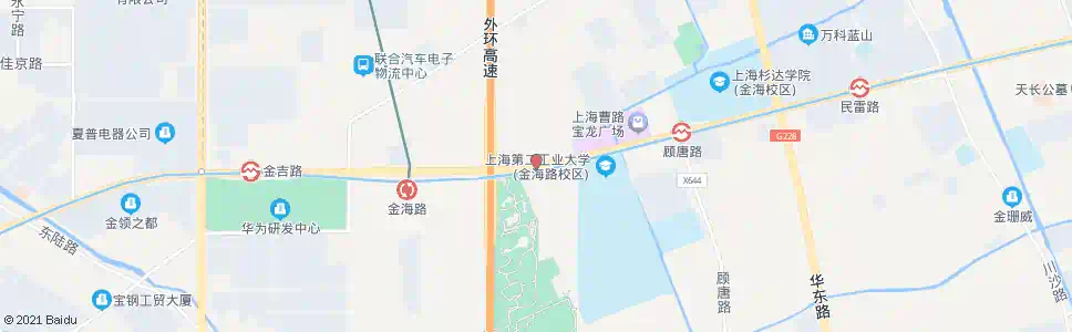 上海金海路环东二大道_公交站地图_上海公交_妙搜公交查询2025