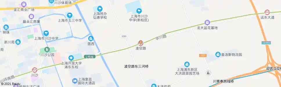 上海小白路凌空路_公交站地图_上海公交_妙搜公交查询2025