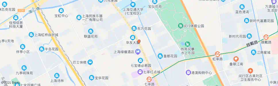 上海七莘路华友路_公交站地图_上海公交_妙搜公交查询2025