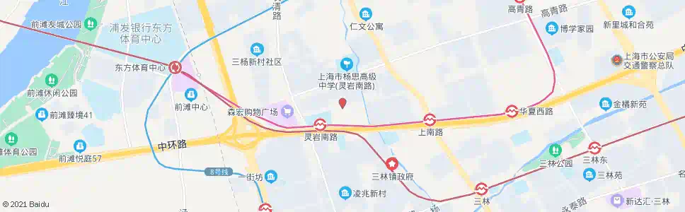 上海杨南路灵岩南路_公交站地图_上海公交_妙搜公交查询2025