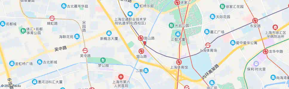 上海凯旋路宜山路_公交站地图_上海公交_妙搜公交查询2025
