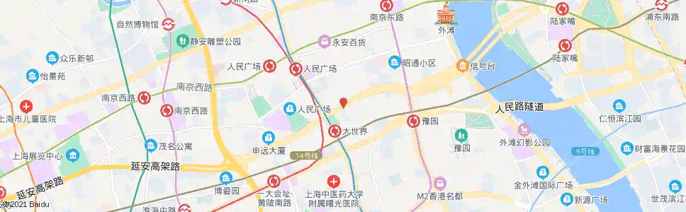 上海延安东路浙江中路_公交站地图_上海公交_妙搜公交查询2025