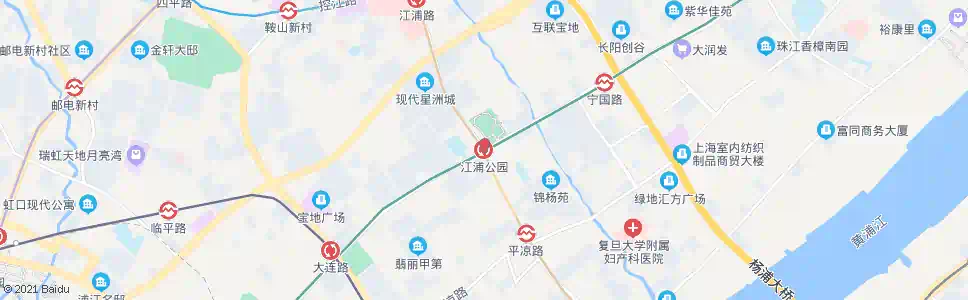 上海江浦路长阳路_公交站地图_上海公交_妙搜公交查询2025