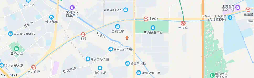 上海申江路新金桥路_公交站地图_上海公交_妙搜公交查询2025