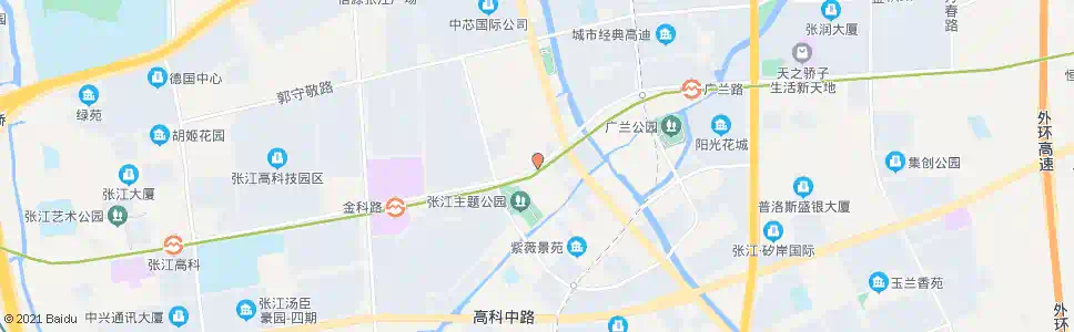 上海祖冲之路张江路_公交站地图_上海公交_妙搜公交查询2025