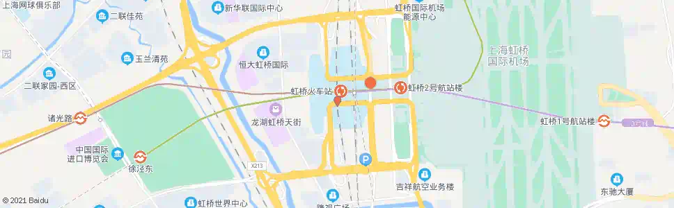 上海建虹路申贵路(虹桥西交通中心)_公交站地图_上海公交_妙搜公交查询2025