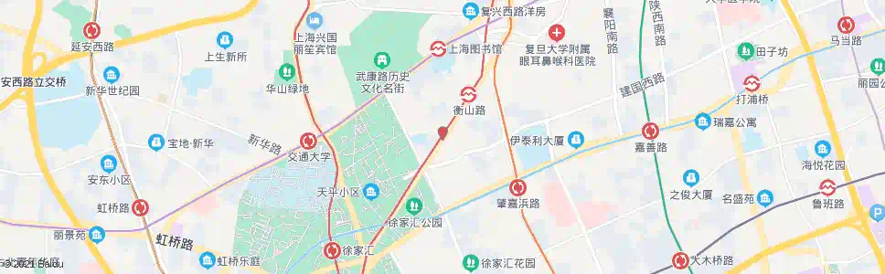 上海高安路衡山路_公交站地图_上海公交_妙搜公交查询2025