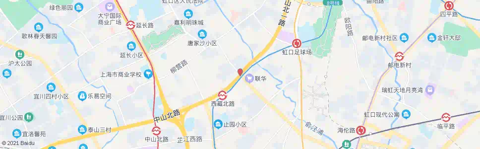 上海中山北路西宝兴路_公交站地图_上海公交_妙搜公交查询2025
