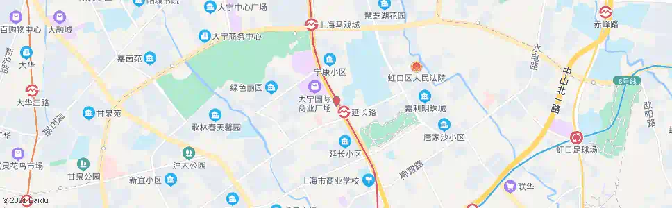 上海共和新路延长中路_公交站地图_上海公交_妙搜公交查询2025