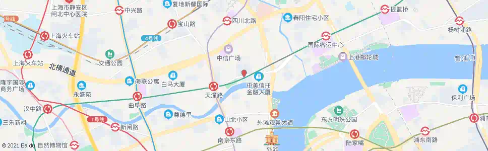 上海天潼路四川北路_公交站地图_上海公交_妙搜公交查询2025