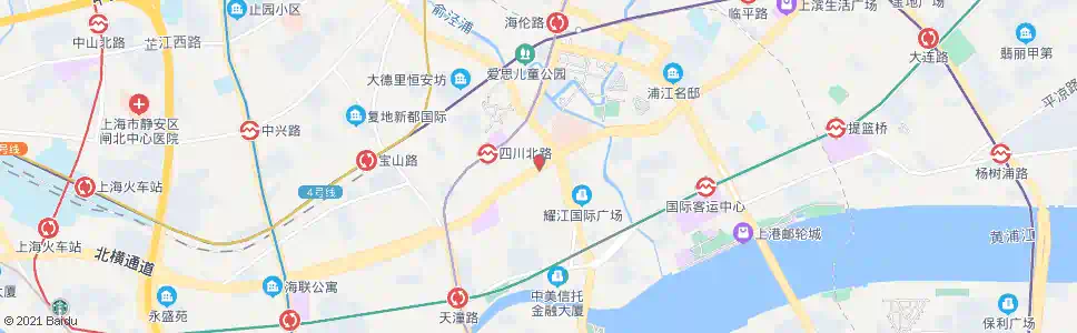 上海海宁路吴淞路_公交站地图_上海公交_妙搜公交查询2025