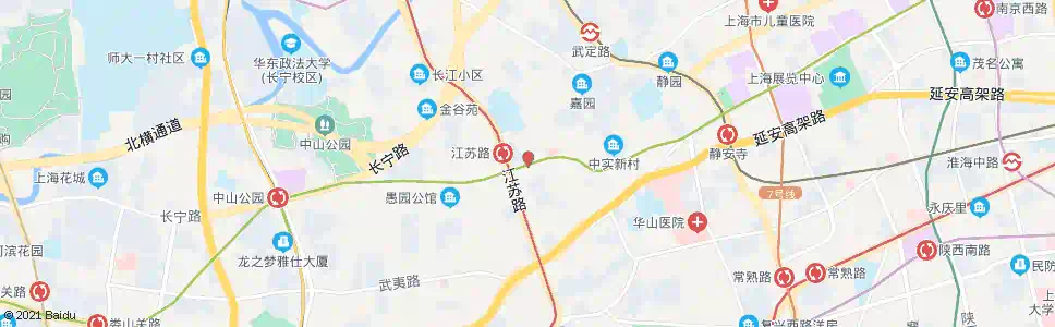 上海江苏路愚园路_公交站地图_上海公交_妙搜公交查询2025