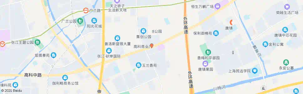 上海张东路高科中路_公交站地图_上海公交_妙搜公交查询2025