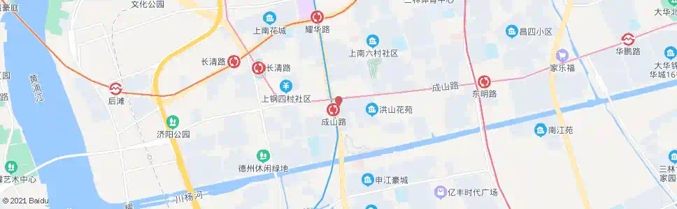 上海成山路站_公交站地图_上海公交_妙搜公交查询2025