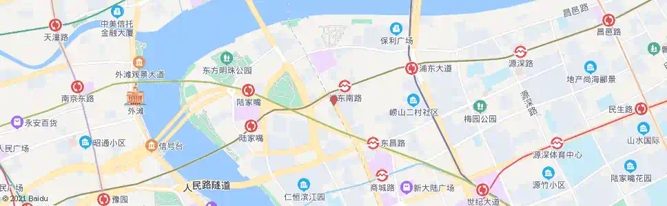 上海浦东南路浦东大道_公交站地图_上海公交_妙搜公交查询2025