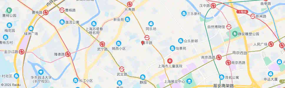 上海胶州路康定路_公交站地图_上海公交_妙搜公交查询2025