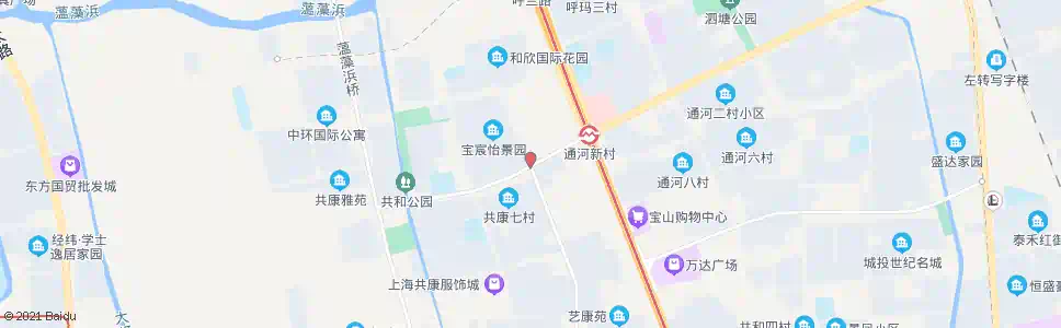 上海共康新村(三泉路长江西路)_公交站地图_上海公交_妙搜公交查询2025