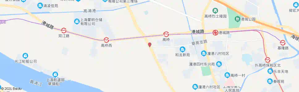 上海草高支路浦东北路_公交站地图_上海公交_妙搜公交查询2025