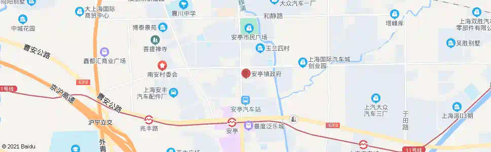 上海安亭镇_公交站地图_上海公交_妙搜公交查询2025